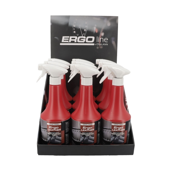 Lot de 9 nettoyants désincrustant cuir ERGO LEATHER avec présentoir